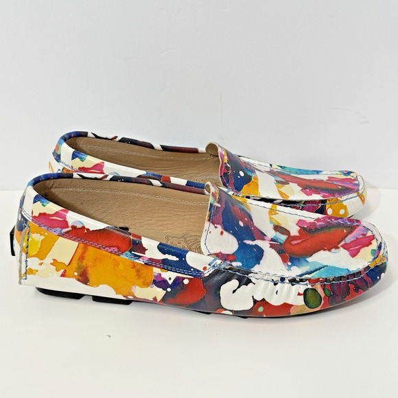 Robert Graham Gerard RGS5235 Mens 8.5 White Loafers & Slip Ons Moccasin Shoes main image 4